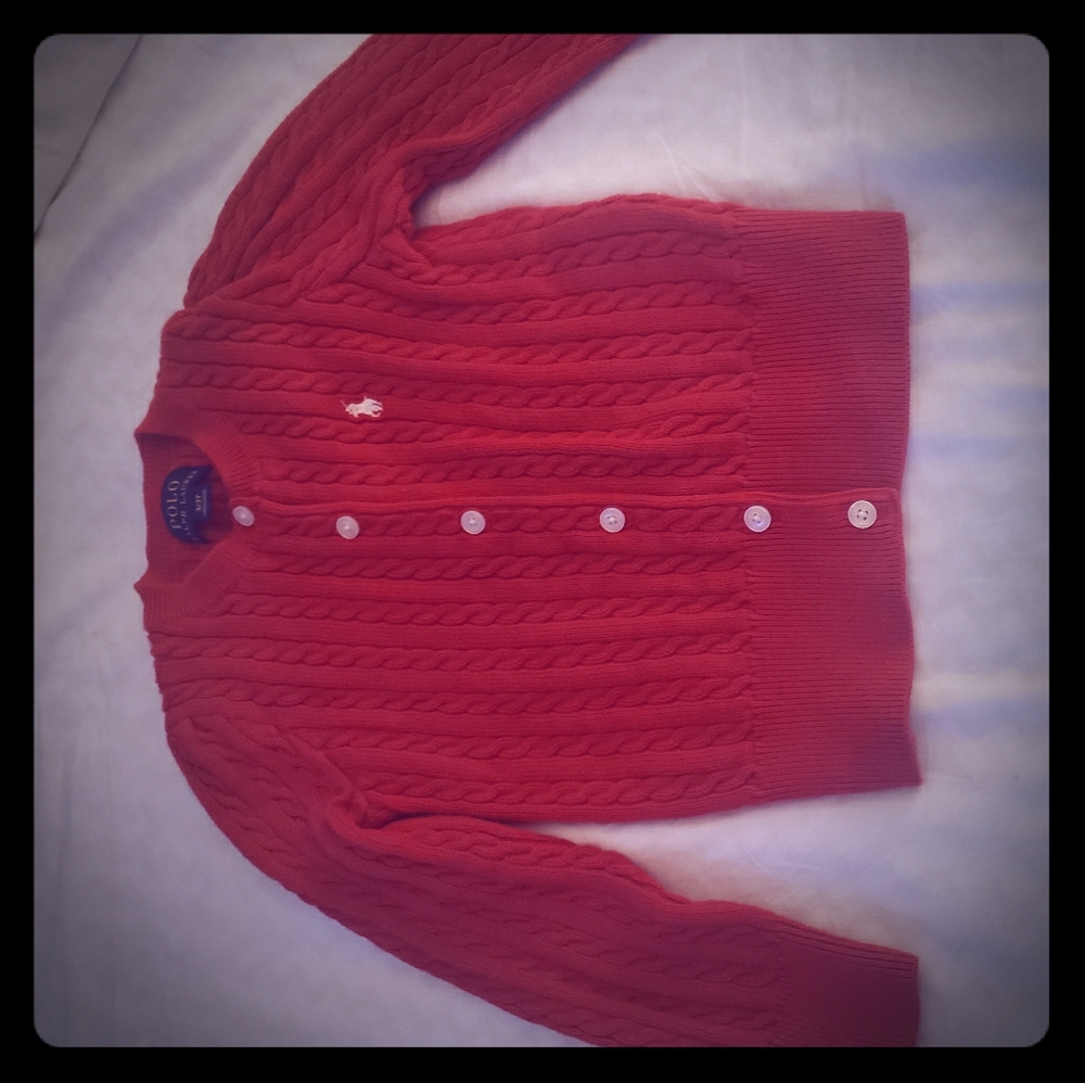 POLO Ralph Lauren 3T Red Cardigan